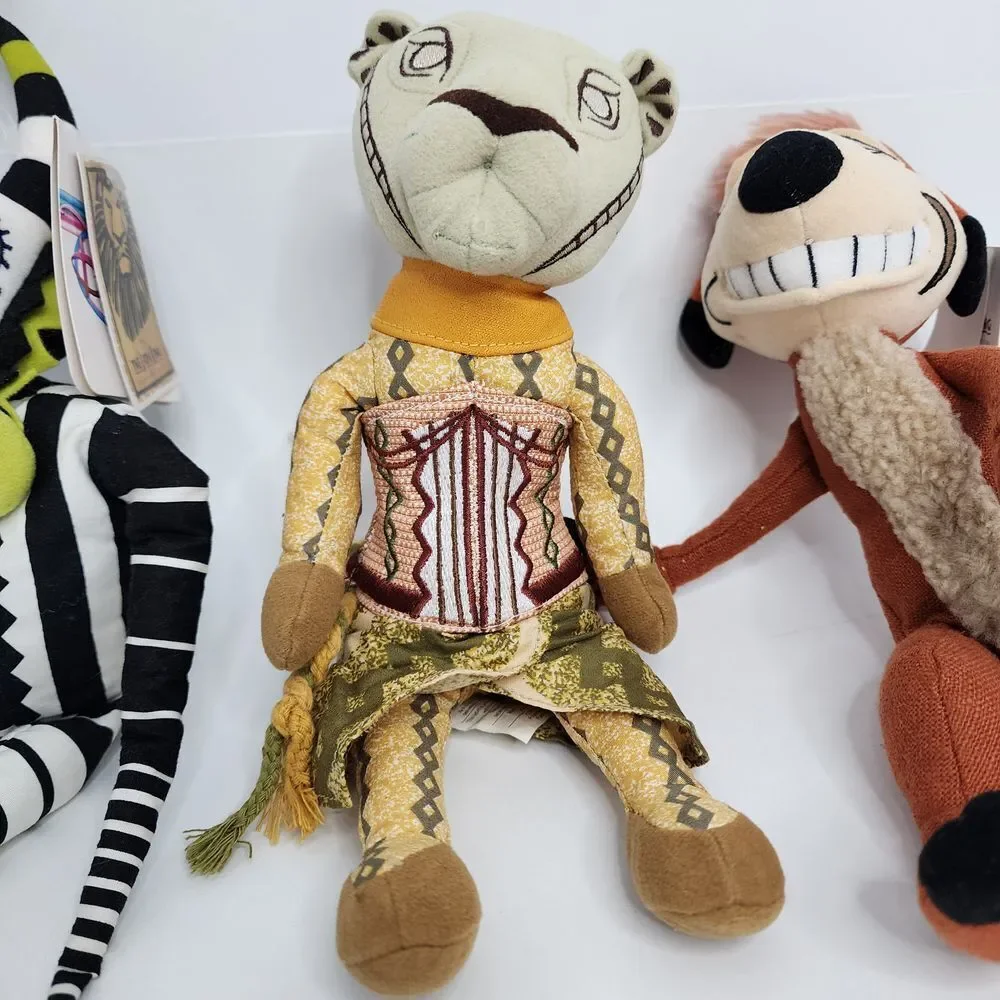 Disney Lion King Trickster Timon Nala Plush Bean Bag Doll Broadway‎ - Lot of 3